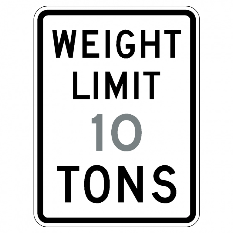 Weight Limits Real Traffic Signs