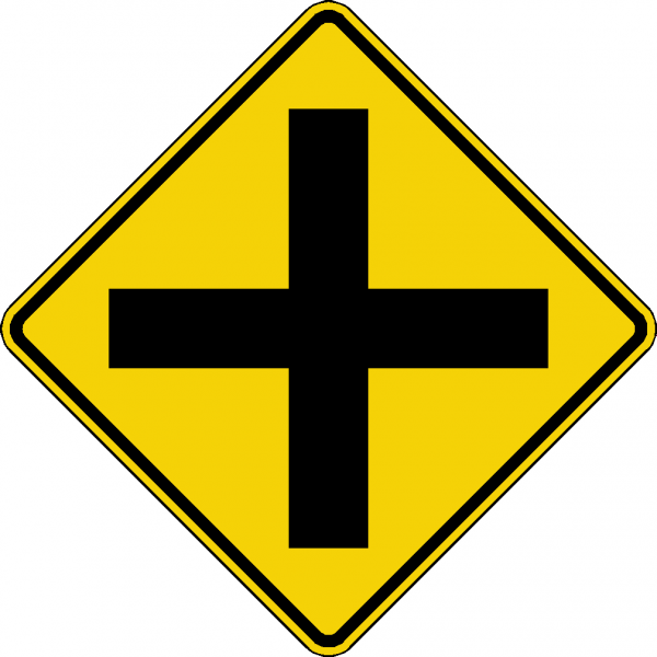 approach to intersection merging traffic sign meaning