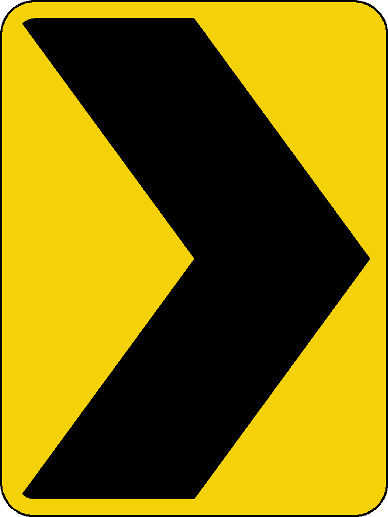 W1-8R – Real Traffic Signs